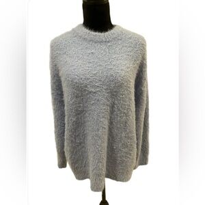 Marine Layer Soft Blue Gray Women's Fuzzy Sweater- Large